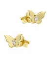 Luminous Butterfly Silver Stud Earring STS-7024